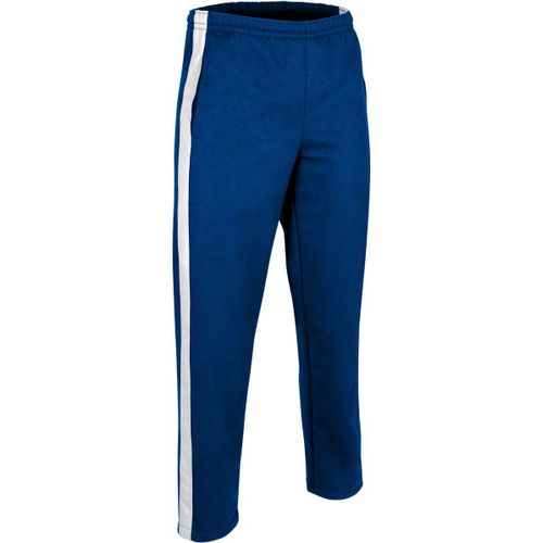 Pantalon Jogging Homme Avec Bande Contrastée - Park - Bleu Marine Et Blanc