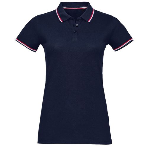 Polo Homme Liseret Bleu Blanc Rouge - 02950 - Bleu Marine