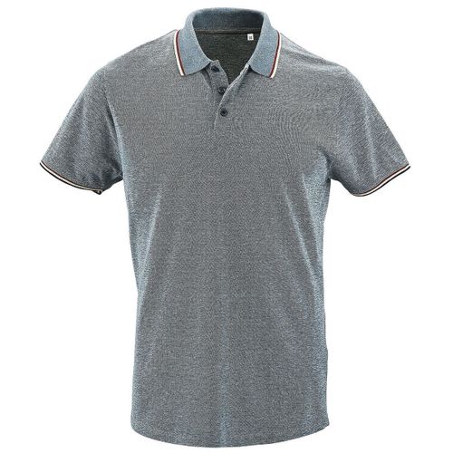 Polo Chiné - Homme - 02081 - Bleu Jean Chiné Clair