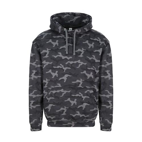 Sweat-Shirt À Capuche Camo Homme - Jh014 - Noir Camouflage