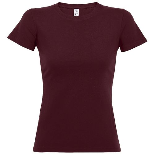 T-Shirt Manches Courtes - Femme - 11502 - Rouge Bordeaux