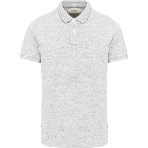 Polo Vintage Manches Courtes - Homme - Kv2206 - Blanc Chiné Ash