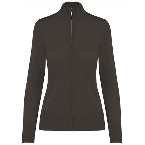 Gilet Zippé Cardigan K962 - Femme - Gris Foncé