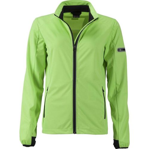 Veste Softshell Sport - Femme - Jn1125 - Vert Vif Et Noir