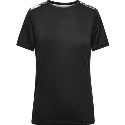 Maillot Running - Femme - Jn523 - Noir, Gris Et Blanc