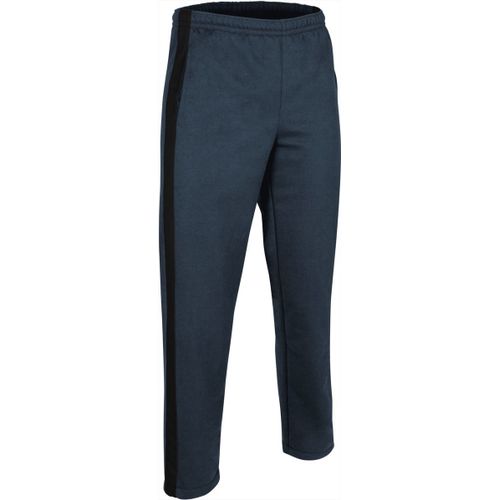 Pantalon Jogging Homme Avec Bande Contrastée - Park - Gris Charbon Et Noir