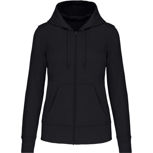 Sweat À Capuche Zippé Écoresponsable - Femme - K4031 - Noir