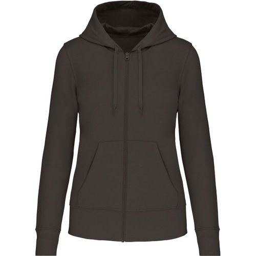 Sweat À Capuche Zippé Écoresponsable - Femme - K4031 - Gris Foncé