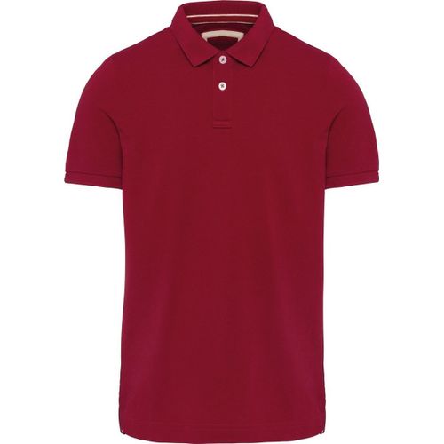 Polo Vintage Manches Courtes - Homme - Kv2206 - Rouge Foncé