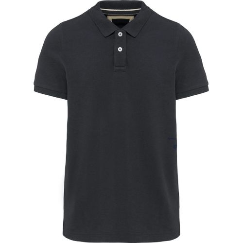 Polo Vintage Manches Courtes - Homme - Kv2206 - Gris Foncé