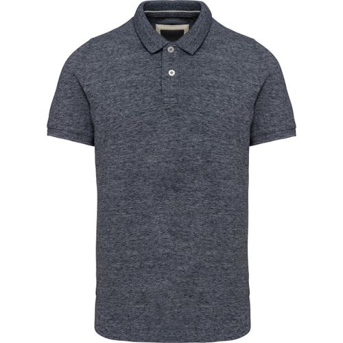 Polo Vintage Manches Courtes - Homme - Kv2206 - Bleu Nuit Chiné