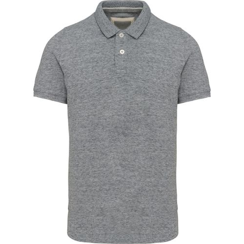 Polo Vintage Manches Courtes - Homme - Kv2206 - Gris Chiné