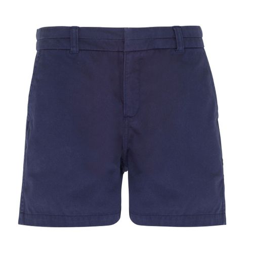 Short En Coton Pour Femme - Aq061 - Bleu Marine