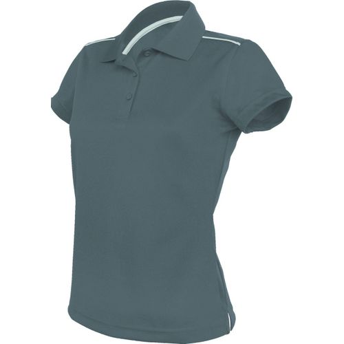 Polo Femme Sport - Pa481 - Gris - Manches Courtes