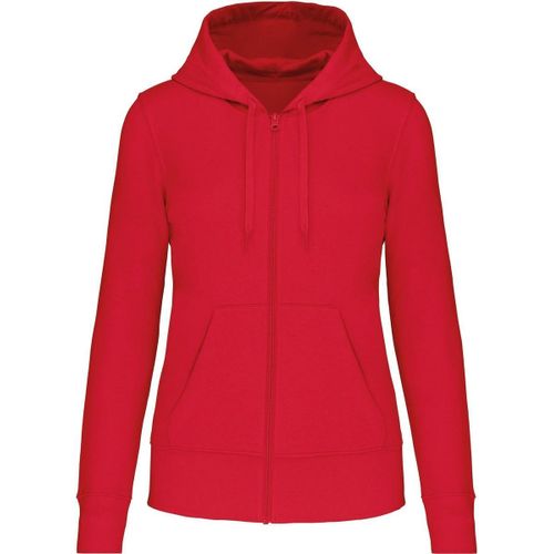 Sweat À Capuche Zippé Écoresponsable - Femme - K4031 - Rouge