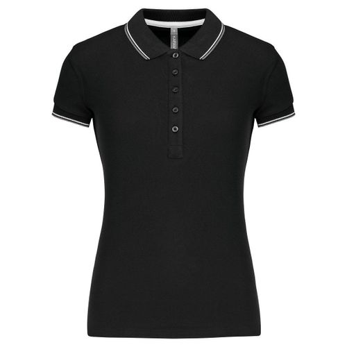 Polo Manches Courtes - Femme - K251 - Noir - Gris - Blanc