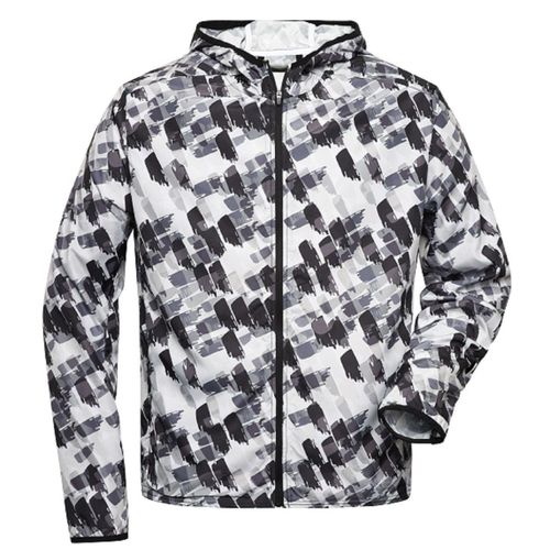 Veste Technique - Homme - Jn534 - Blanc, Noir Et Gris