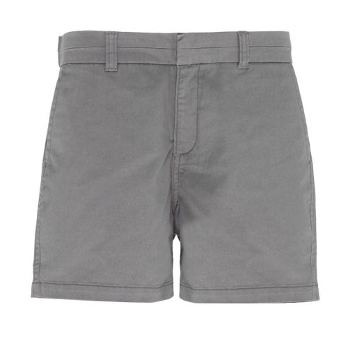 Short En Coton Pour Femme - Aq061 - Gris