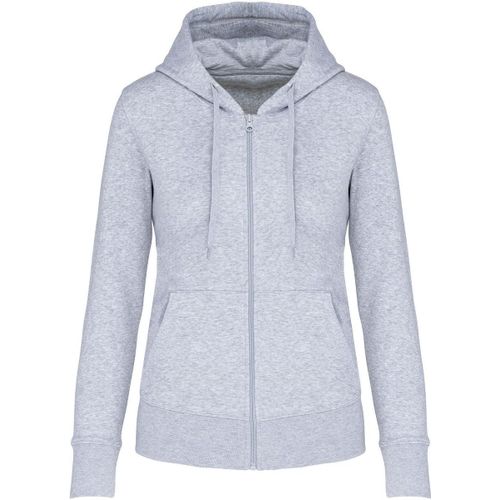 Sweat À Capuche Zippé Écoresponsable - Femme - K4031 - Gris Chiné