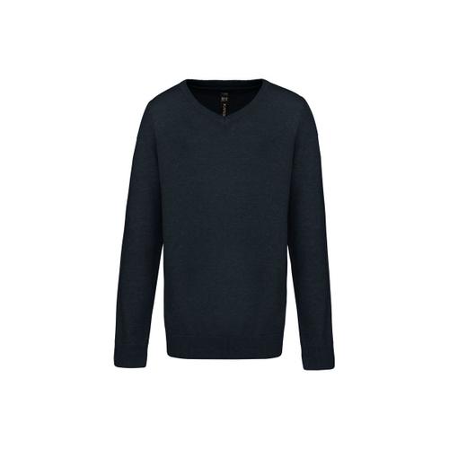 Pull Col V Pour Enfant - K9109 - Bleu Marine