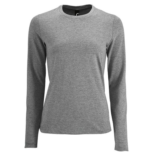 T-Shirt Manches Longues Pour Femme - 02075 - Gris Chiné