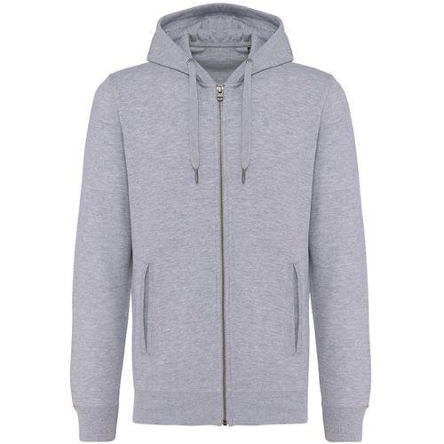 Sweat Shirt Zippé À Capuche Coton Bio - Mixte - K4008 - Gris Oxford