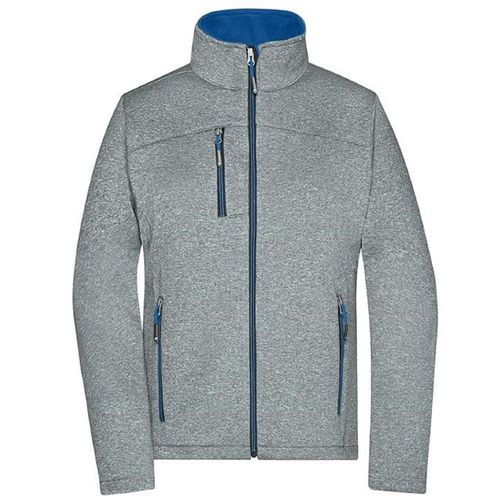 Veste Softshell - Femme - Jn1147 - Gris Chiné Et Roi