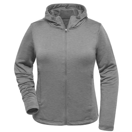 Sweat Shirt À Capuche - Femme - Jn531 - Gris Clair Mélange