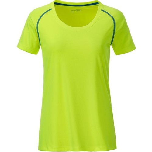 Maillot Running Respirant - Femme - Jn495 - Jaune Et Bleu Vif