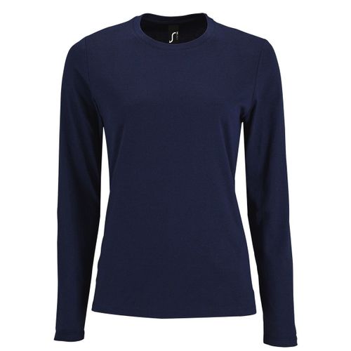 T-Shirt Manches Longues Pour Femme - 02075 - Bleu Marine