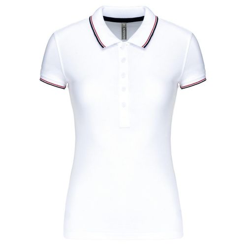 Polo Manches Courtes - Femme - K251 - Blanc - Marine - Rouge