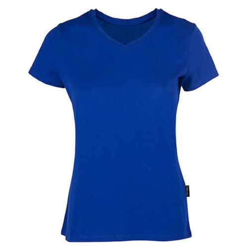 T-Shirt Manches Courtes Col V - Femme - Hrm202 - Bleu Roi