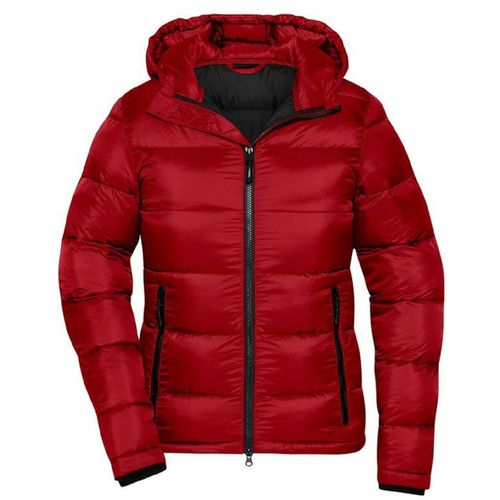 Doudoune Matelassée - Femme - Jn1167 - Rouge Et Noir