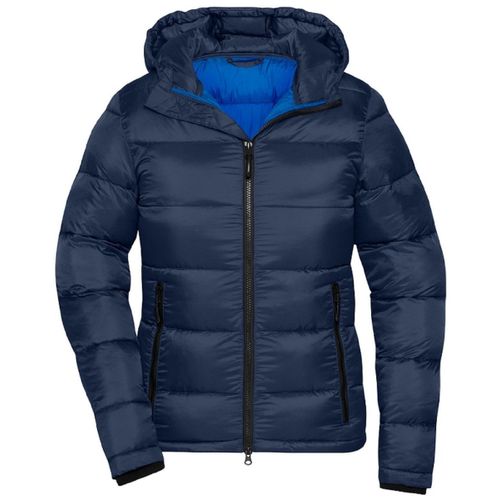 Doudoune Matelassée - Femme - Jn1167 - Bleu Marine Et Électrique