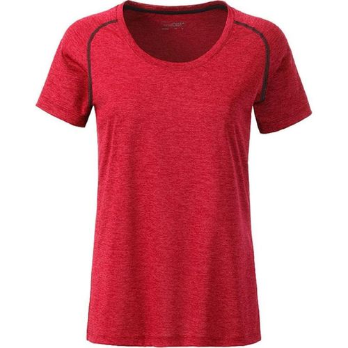 Maillot Running Respirant - Femme - Jn495 - Rouge Mélange