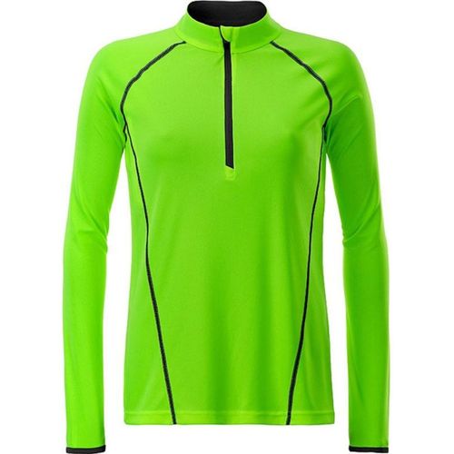 Maillot Running Respirant Manches Longues - Femme - Jn497 - Vert Vif