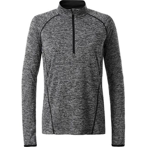 Maillot Running Respirant Manches Longues - Femme - Jn497 - Noir Mélange