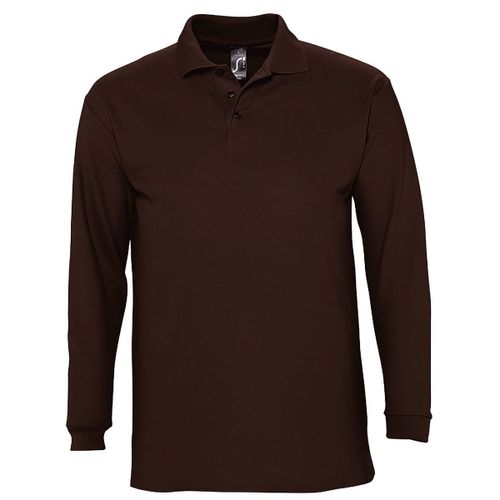 Polo Manches Longues - Homme - 11353 - Marron Chocolat