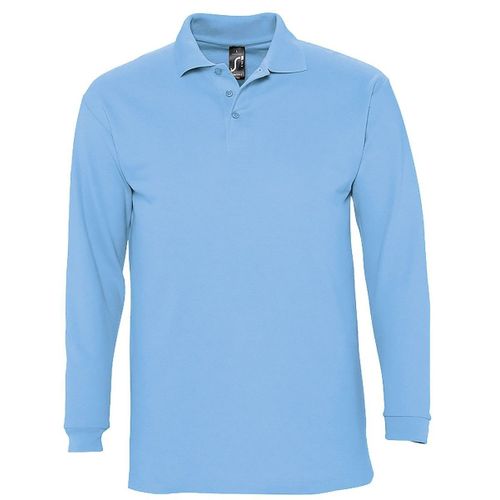 Polo Manches Longues - Homme - 11353 - Bleu Ciel