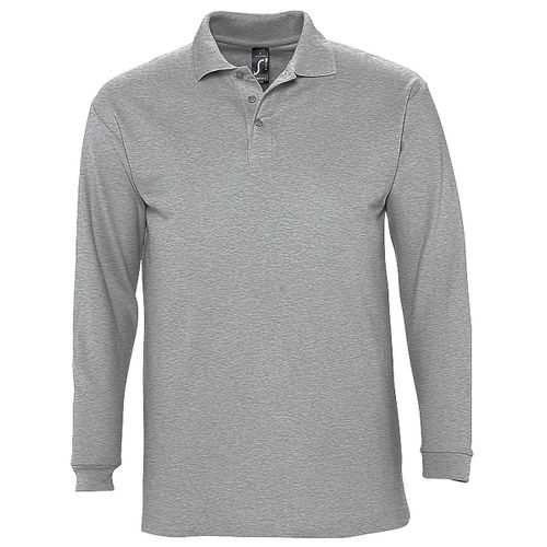 Polo Manches Longues - Homme - 11353 - Gris Chiné