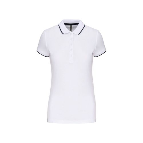 Polo Manches Courtes - Femme - K252 - Blanc - Navy