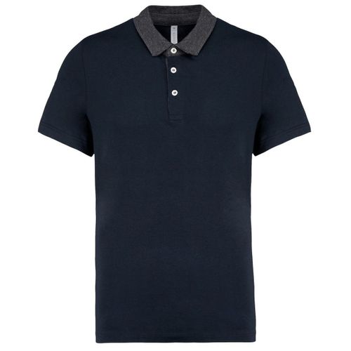 Polo Bicolore Pour Homme - K260 - Bleu Marine Et Gris