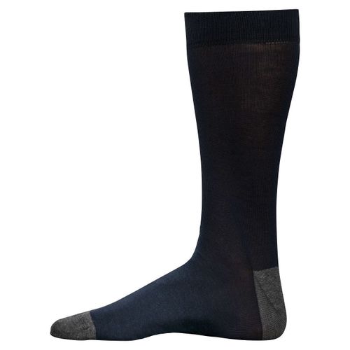 Chaussettes De Ville Mi-Hautes - Homme - Origine France - K817 - Bleu Marine Et Gris