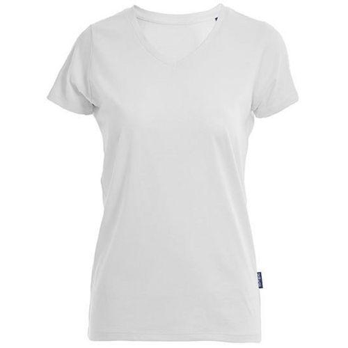 T-Shirt Manches Courtes Col V - Femme - Hrm202 - Blanc