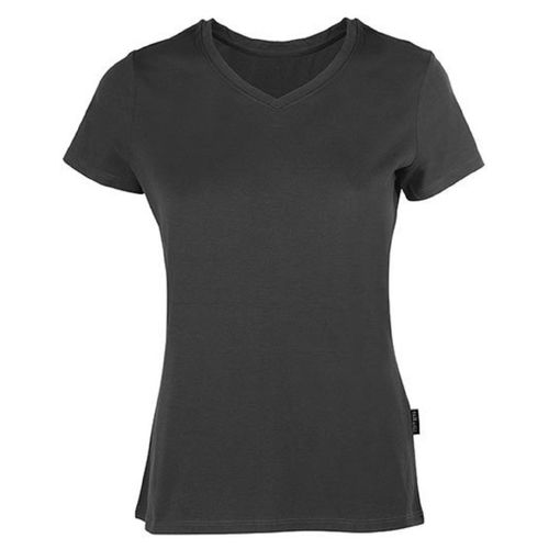 T-Shirt Manches Courtes Col V - Femme - Hrm202 - Gris Foncé