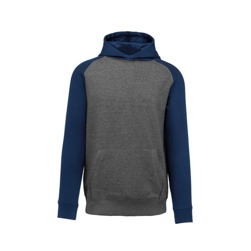 Sweat À Capuche Bicolore Enfant - Ado - Pa370 - Bleu Marine Et Gris