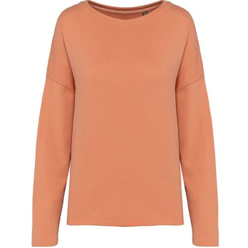 Sweat Shirt Femme Loose - K471 - Orange Pêche