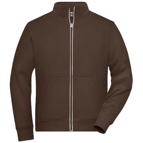 Veste Sweat Zippée Workwear - Homme - Jn1810 - Marron