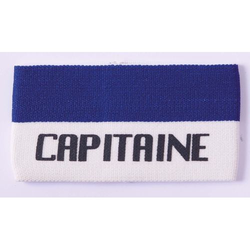 Brassard Élastique Foot Sports Collectifs - Capitaine - Blanc Et Bleu Marine - Pa677