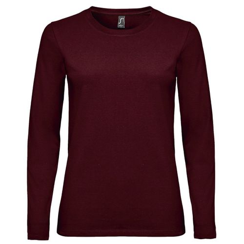 T-Shirt Manches Longues Pour Femme - 02075 - Rouge Bordeaux